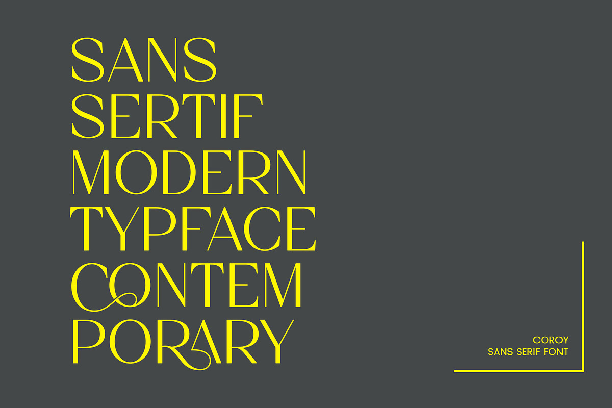 Coroy - Elegant Sans Serif Font, a Sans Serif Font by Aqeel_Art (Photo 7 of 12)