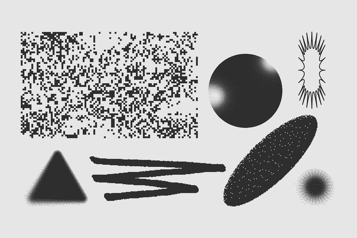 120 Vector Dither Textured Clip Arts, a Graphic by softulka (Photo 12 of 16)