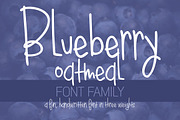 Blueberry Oatmeal Font Family, a Script Font by Brittney Murphy Design (Thumbnail 1 of 5)