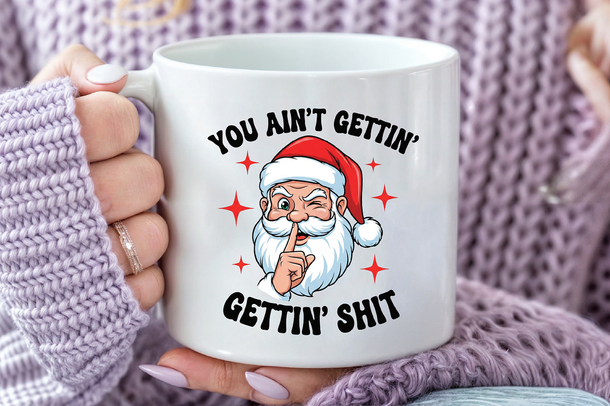 Funny Christmas Santa PNG, an Illustration by Craft Nest (Photo 4 of 6)
