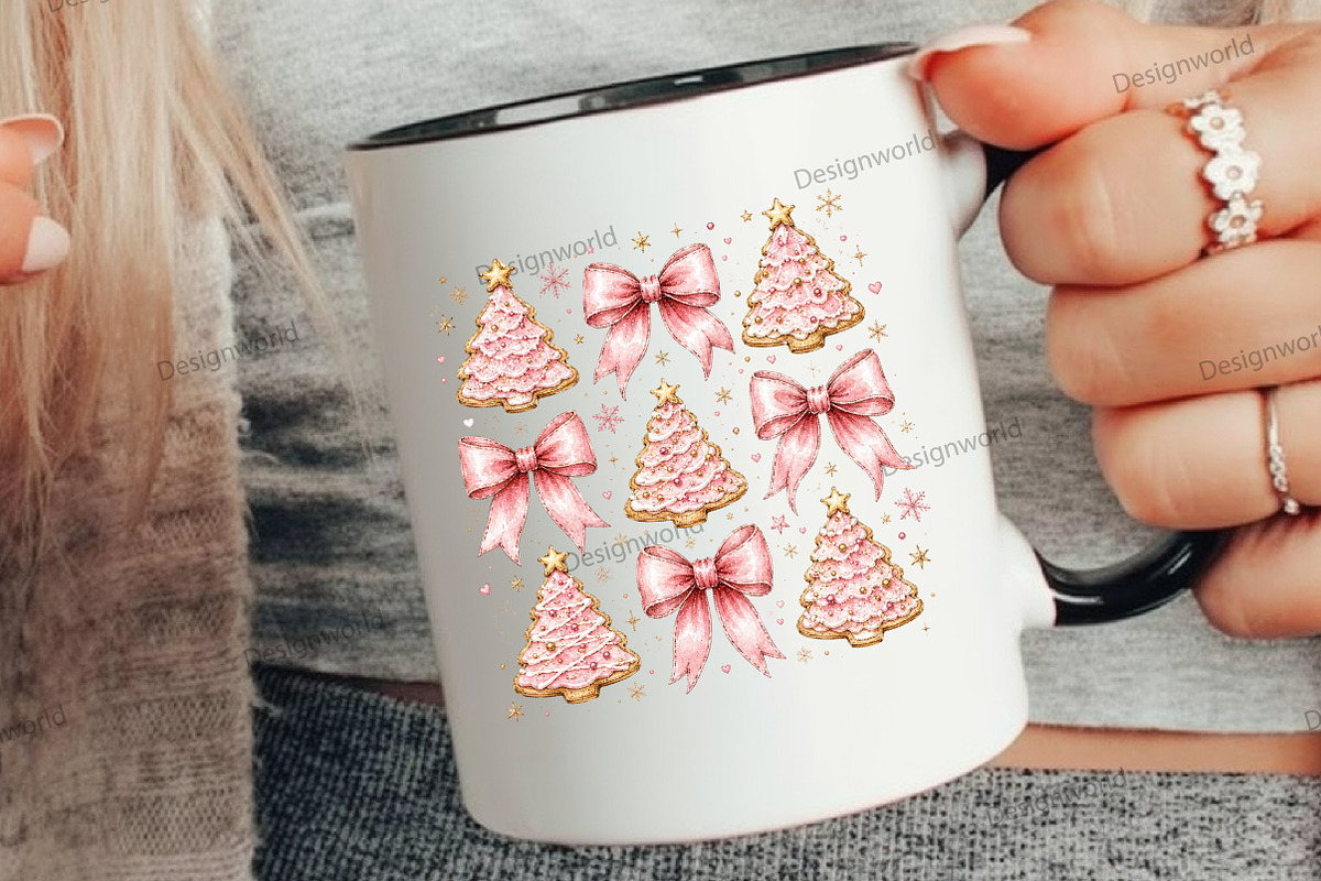 Pink Coquette Christmas Cake PNG, a Seasonal Illustration by Designworld (Photo 4 of 4)