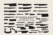 Kitchen Knives Silhouettes in Vector, an Illustration by Seaquint (Thumbnail 1 of 2)