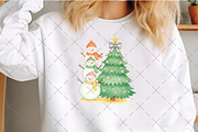 Coquette Glitter Christmas Snowman, an Illustration by Craft Nest (Thumbnail 3 of 6)