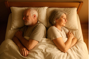 Elderly Caucasian couple sleeping, a Person Photo by Sergey Kotenev