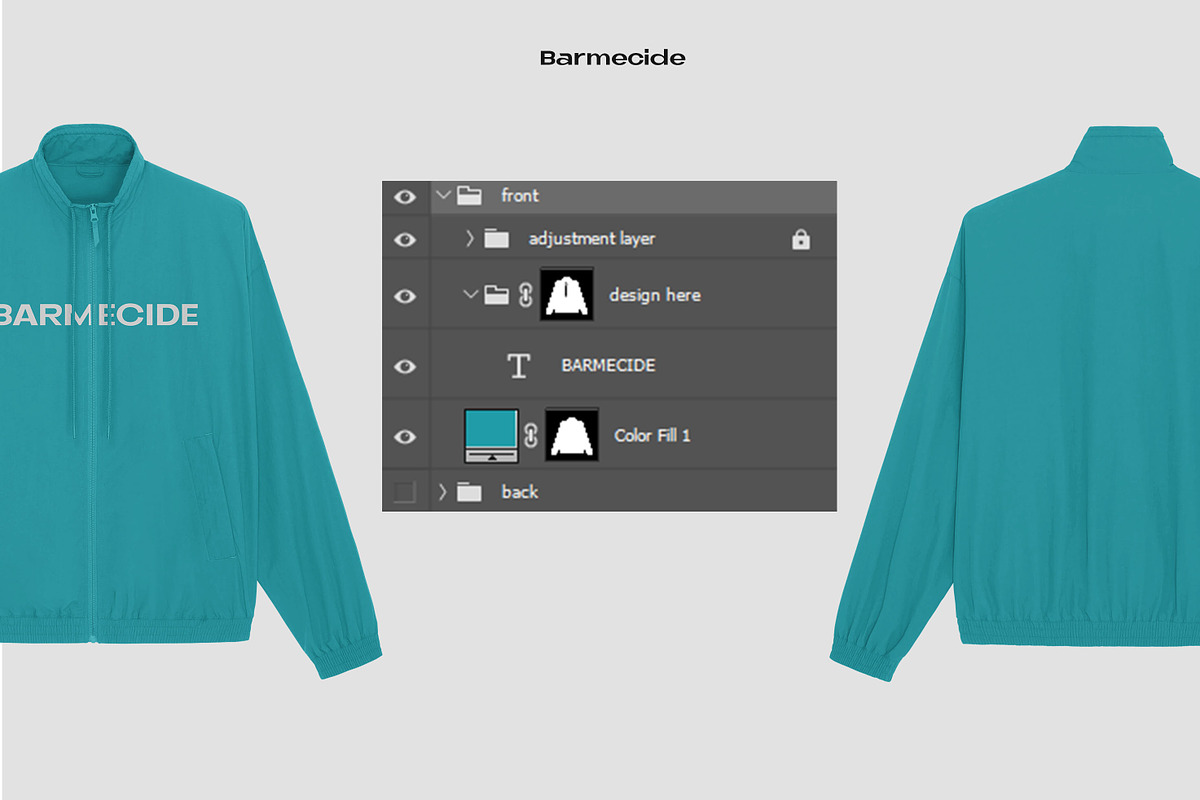 Track top running jacket mockup, an Apparel Mockup by Barmecide Mockup Studio (Photo 3 of 3)