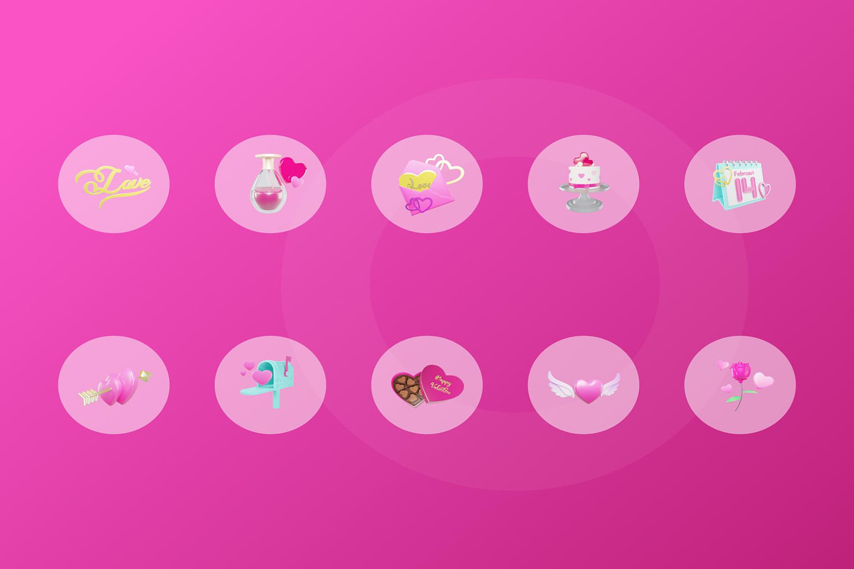 Valentine 3D Illustration, an Object Illustration by Creative Perspective (Photo 6 of 6)