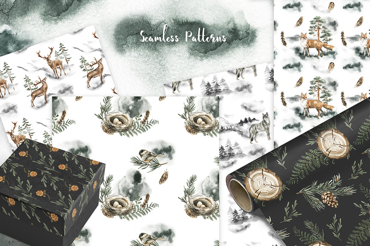 Watercolor forest Animals and Plants, an Animal Illustration by Alamella (Photo 7 of 7)