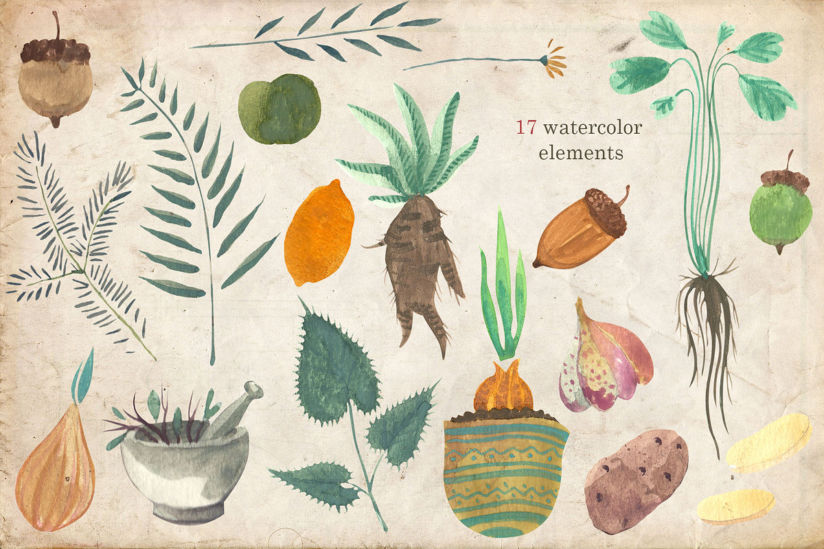 Watercolor Bundle + Font, a Seasonal Illustration by Flo Sacred Art (Photo 17 of 25)