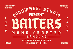 Baiters | Handdrawn Typeface
