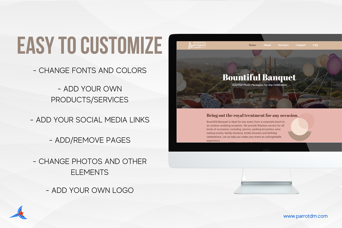 Luxury Picnic Website for Wix, a Landing Page Template by Parrot Designs (Photo 4 of 4)