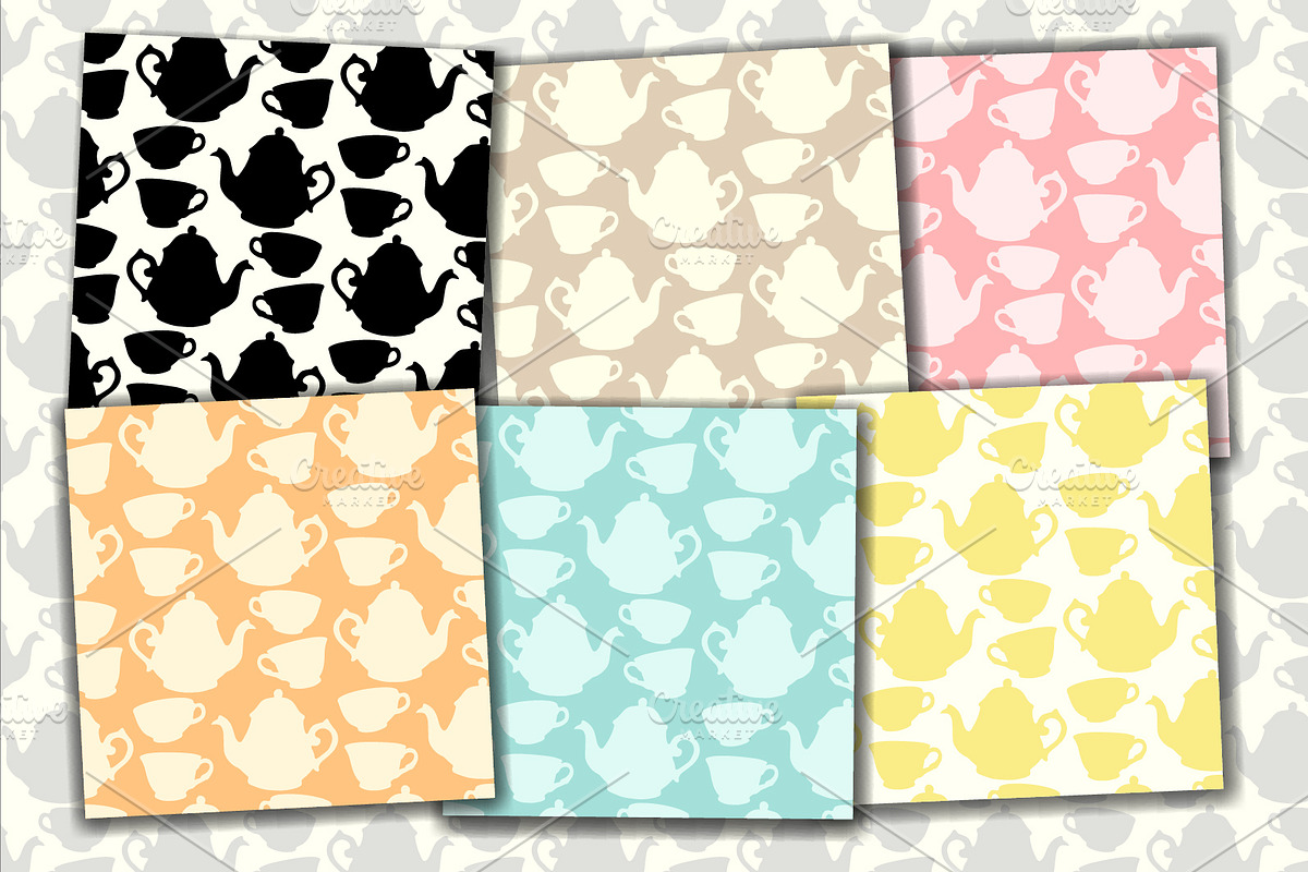 Teatime seamless patterns set, a Pattern Graphic by IreneArt illustrations (Photo 5 of 5)