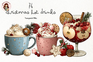 Christmas Hot Drinks Clipart