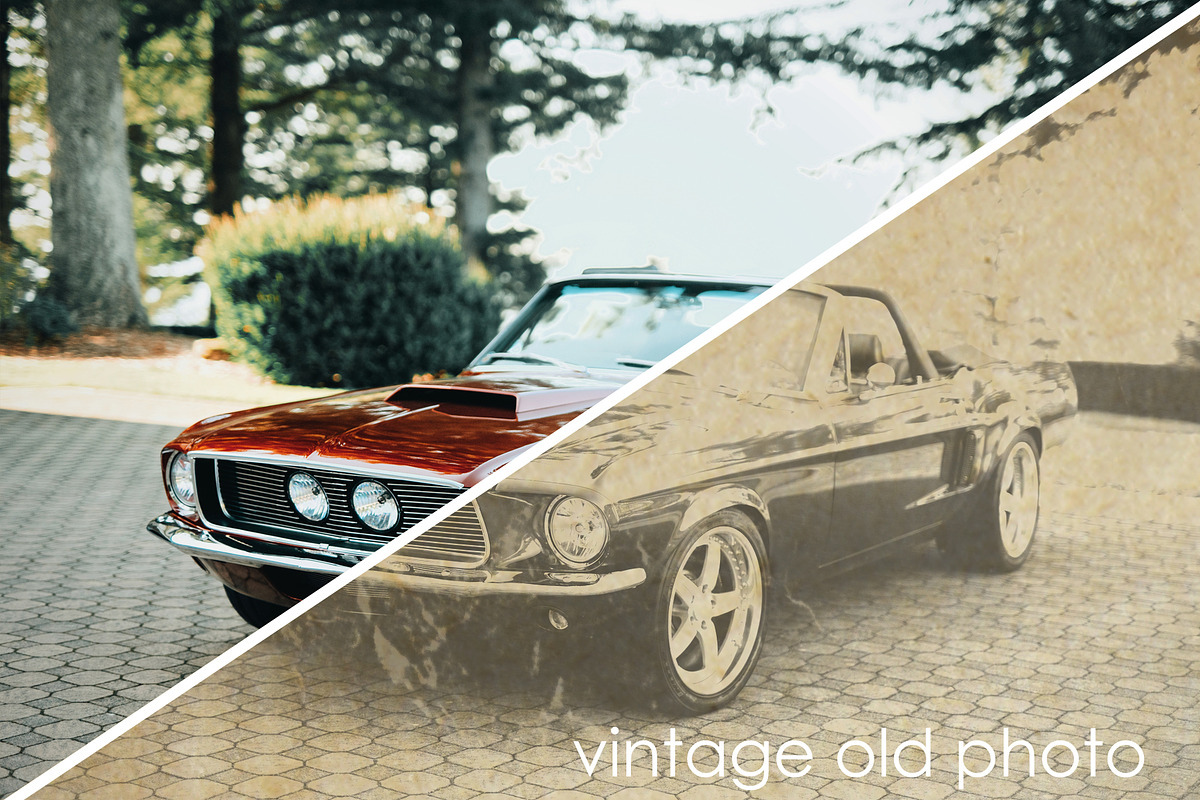 Vintage Look Photoshop Actions Pack, an Action Add-On by Voleshads (Photo 3 of 15)