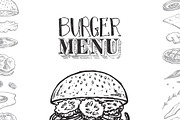 Burger menu. Hand-drawn, a Food Illustration by Margo Miller (Thumbnail 12 of 14)