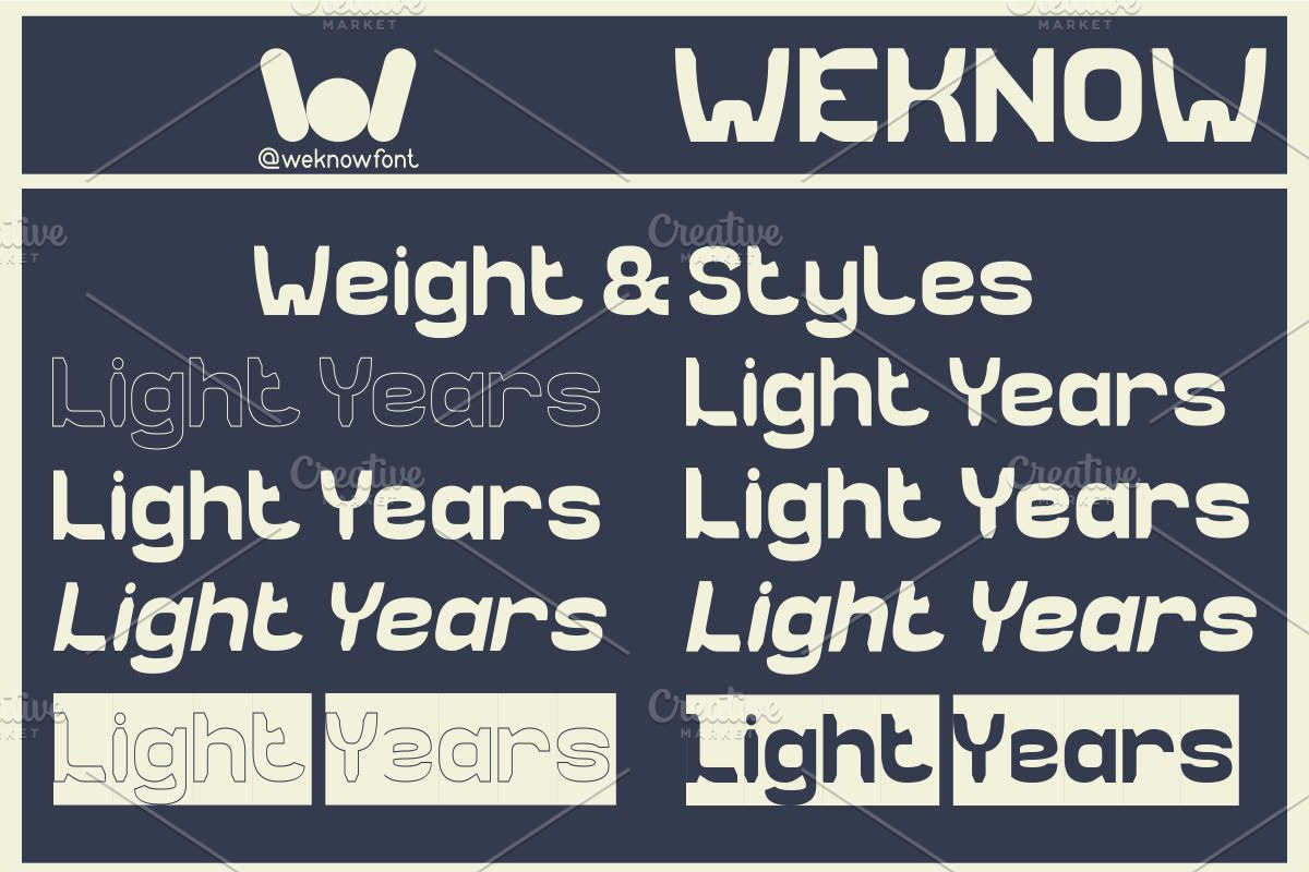 Light Years font, a Font by weknow (Photo 6 of 8)