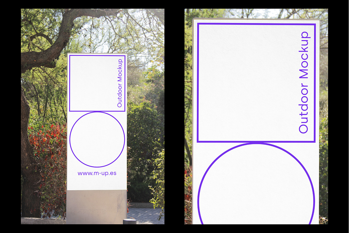 Barcelona Park Signage Mockup, a Product Mockup by M-up