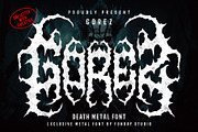 GOREZ DEATH METAL FONT, a Blackletter Font by Fonday Studio (Thumbnail 1 of 9)