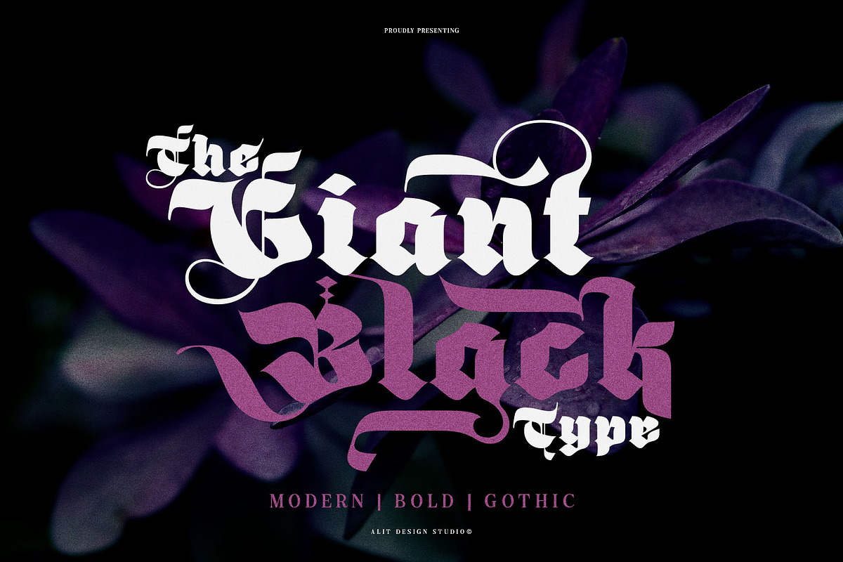 Giant Black Typeface, a Blackletter Font by alit design (Photo 1 of 20)