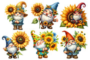Gnome Sunflower Sublimation PNG, an Illustration by Pixels.Craft (Thumbnail 3 of 7)