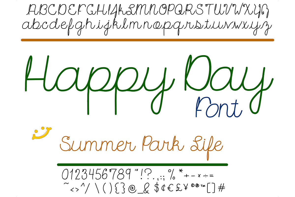 Font Happy Day Cursive Script Cute!, a Script Font by PageLightStudios (Photo 8 of 8)