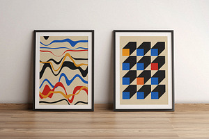 Set Of 15 Simple Geometric Posters