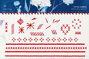 Red Embroidery&Cyanotype Collection, an Object Graphic by Hello Muse (Thumbnail 8 of 13)