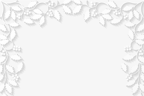 Floral frames with holly preview 3