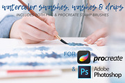 Watercolor Swashes, Washes & Drips, a Brush Add-On by Nancy Ingersoll (Thumbnail 1 of 7)
