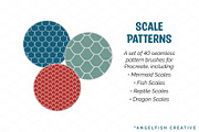 Scale Pattern Brushes for Procreate, a Brush Add-On by AngelfishCreative (Thumbnail 2 of 12)