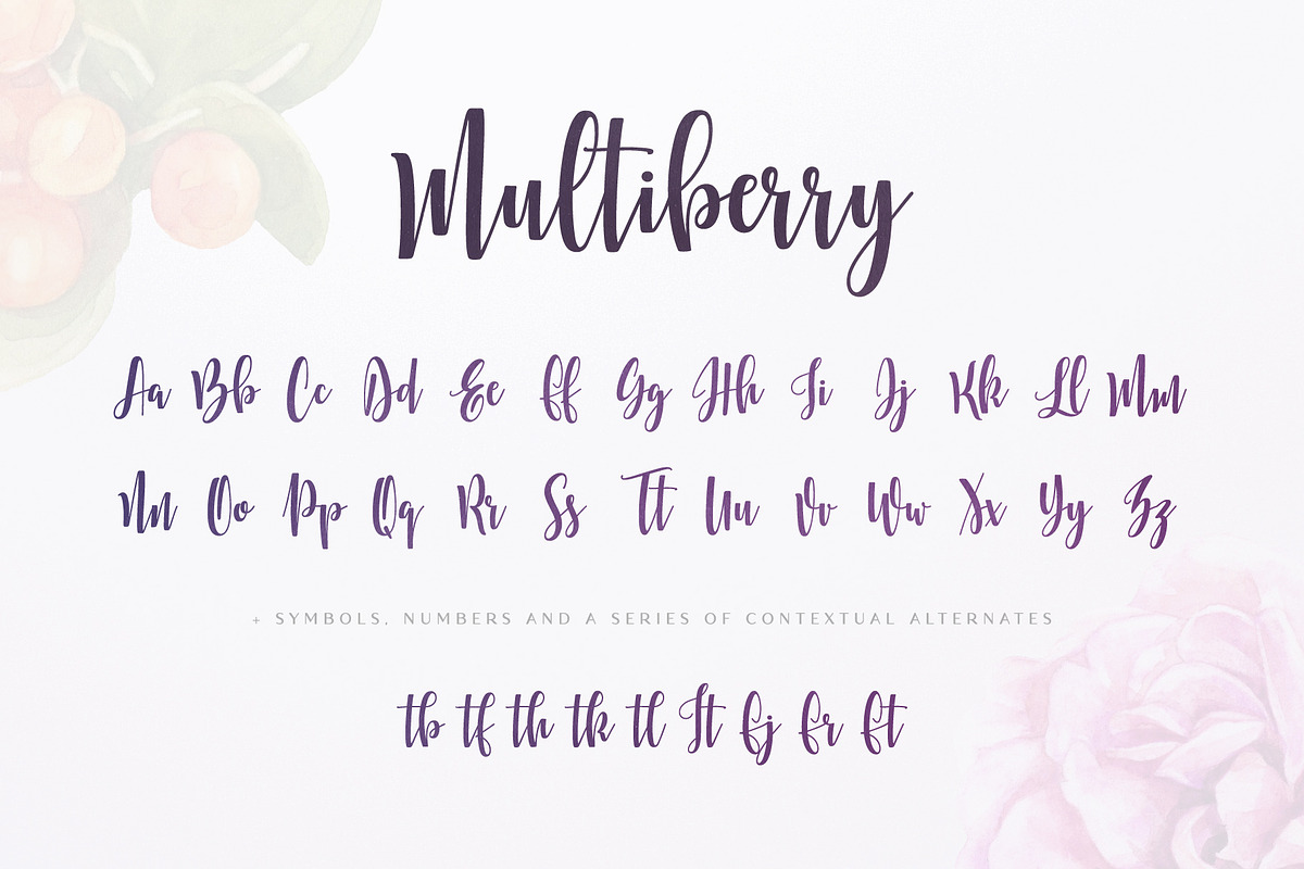 Multiberry - Script Font preview 5