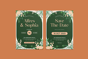 Rosian Wedding Invitation Template, an Invitation Template by iDoodle Studio