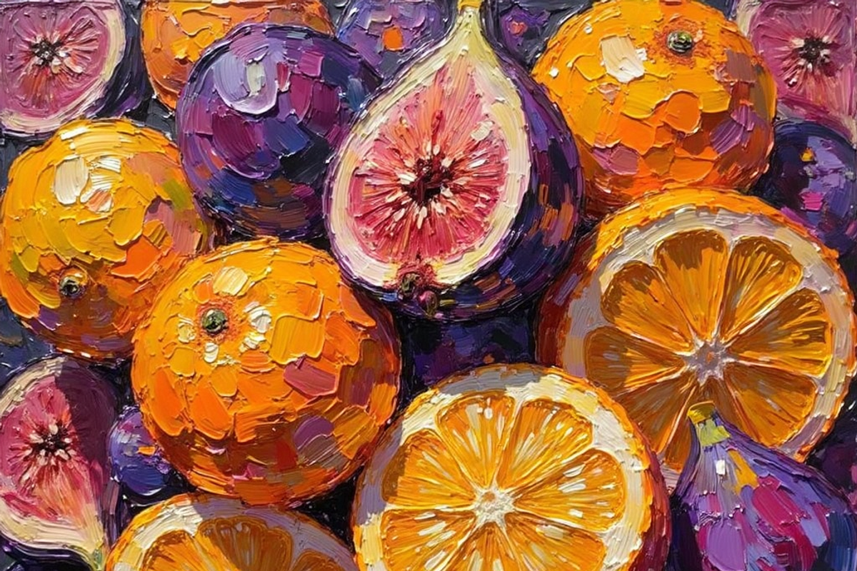 Tropical, Summer Fruit Oil Painting, a Food Illustration by PLUM&FIGS (Photo 2 of 22)