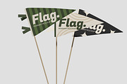 Pennant Flag Mockup, an Advertising Mockup by Permadi Creative (Thumbnail 5 of 5)