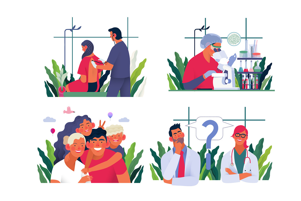 Part 1 Medical website illustrations, a Healthcare Illustration by Grivina's shop (Photo 8 of 37)