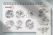 Flowers Line Hand Drawn, a Decorative Illustration by LanaDzi (Thumbnail 2 of 10)