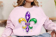 Fleur De Lis Mardi Gras PNG, an Illustration by Canvas Craft (Thumbnail 3 of 6)