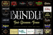 BUNDLE FONT FRAME ORNAMEN, a Blackletter Font by ismanayuda (Thumbnail 1 of 21)