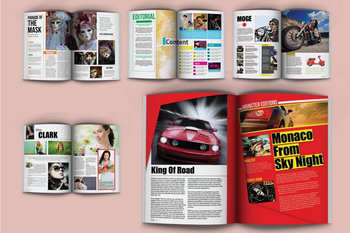 Monalia Indesign Magazine Template, a Magazine Template by Orlin (Photo 3 of 5)