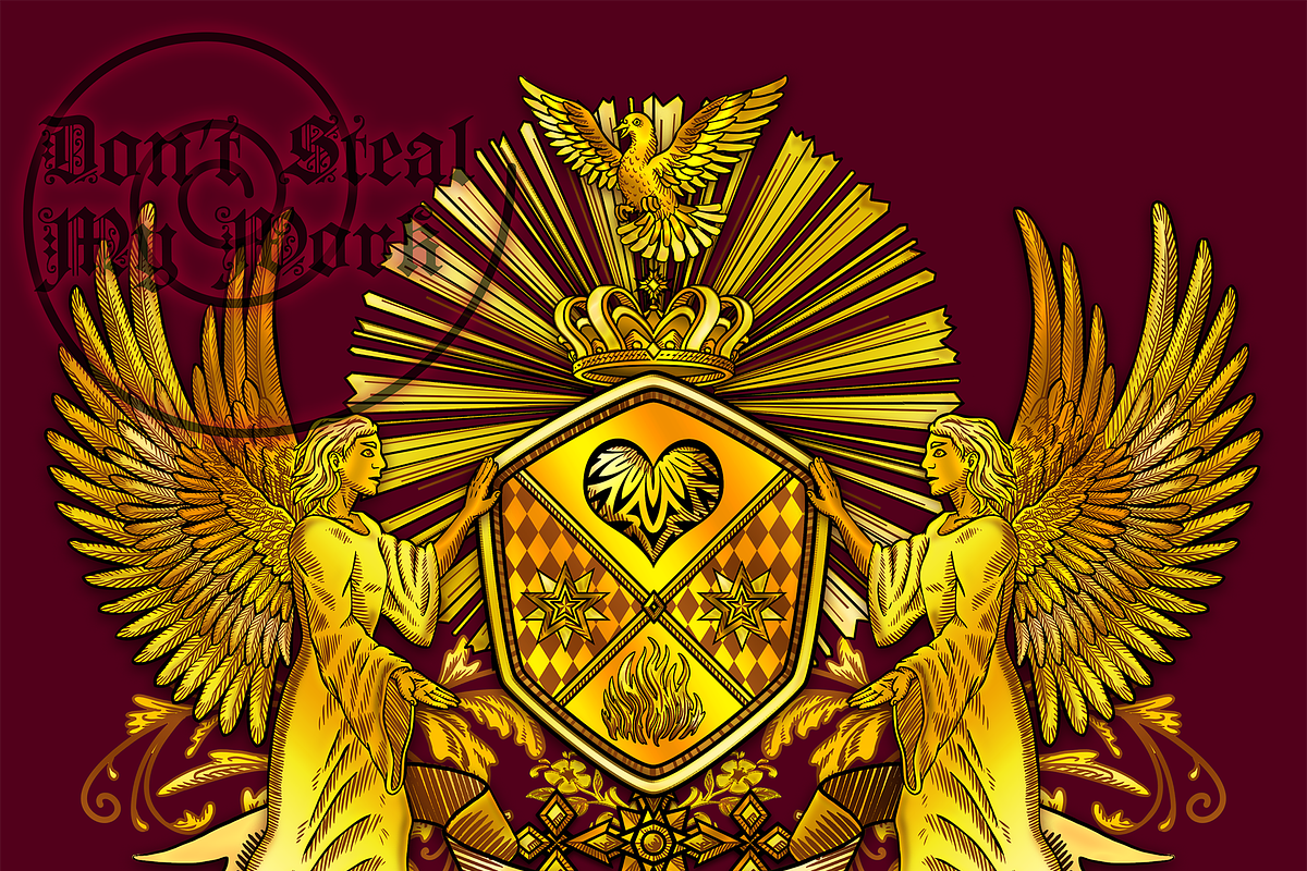 Gold Coat of Arms Creation Kit, a Decorative Illustration by Abysm Internal (Photo 6 of 8)