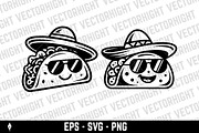Cartoon mascot of a taco, a Food Illustration by Vectorhight (Thumbnail 5 of 5)