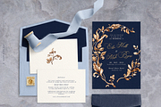 Royal Golden Wreath Wedding Suite, an Invitation Template by Aquarellina (Thumbnail 4 of 8)