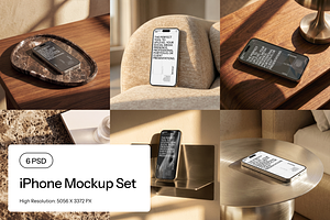 Aesthetic iPhone Mockup Set, an iPhone Mockup by The Noma Studio