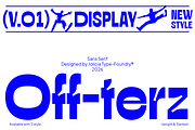 Off-terz | Wide Ink Trap Display, a Sans Serif Font by Jolicia Type (Thumbnail 1 of 11)