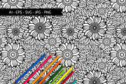 Sunflower Seamless Patterns, a Pattern Graphic by Elinorka (Thumbnail 3 of 9)