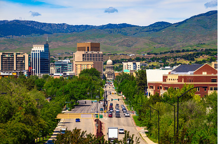 Downtown Boise, Idaho, with Capitol, an Architecture Photo by Nick Fox