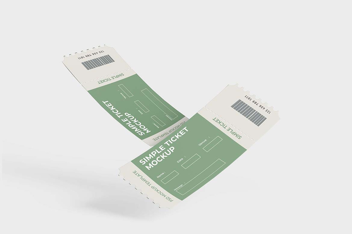 Event Tickets Mockup, an Advertising Mockup by tiyasprabawa (Photo 5 of 5)
