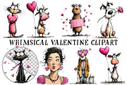 Whimsical Valentine Clipart, an Illustration by OK Design (Thumbnail 3 of 6)
