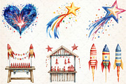 4th of July Fireworks Sublimation, an Illustration by Libby Wishes (Thumbnail 3 of 6)