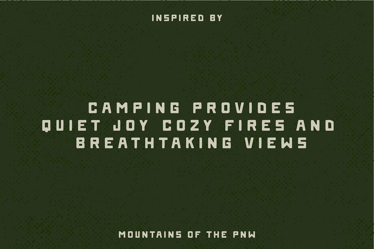 CAMPGROUNDS FONT, a Font by Studio Alexander (Photo 6 of 7)
