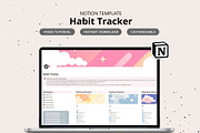 Habit Tracker Notion Template, a Templates & Theme by Saving Time Designs (Thumbnail 1 of 10)